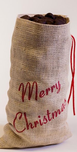 BURLAP BAG, MERRY CHRISTMAS